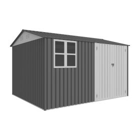 8X10FT Outdoor Storage Shed with Thickened Galvanized Steel,with Sloped Roof & Double Lockable Door,Storage Shed Large with 6 Vents, Garden Tool Shed