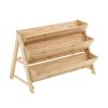 3 Tier Wooden Vertical Raised Garden Bed with Storage Shelf