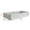 Raised Garden Bed Outdoor, 6√ó3√ó1ft , Metal Raised Rectangle Planter Beds for Plants, Vegetables, and Flowers - Silver