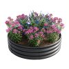 47.24*11.4" Tall Round Raised Garedn Bed,Metal Raised Beds for Vegetables, Outdoor Garden Raised Planter Box, Backyard Patio Planter Raised Beds for F