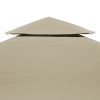 Gazebo Cover Canopy Replacement 9.14 oz/yd¬≤ Beige 10'x10'