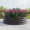 47.24*11.4" Tall Round Raised Garedn Bed,Metal Raised Beds for Vegetables, Outdoor Garden Raised Planter Box, Backyard Patio Planter Raised Beds for F